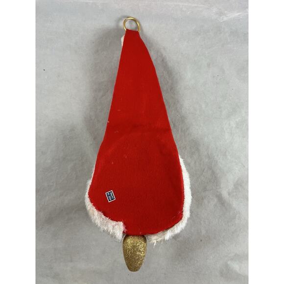 Musical Santa Wall Hanging Plays Silent Night Vinyl Japan Christmas Decor 1960s - Picture 4 of 6